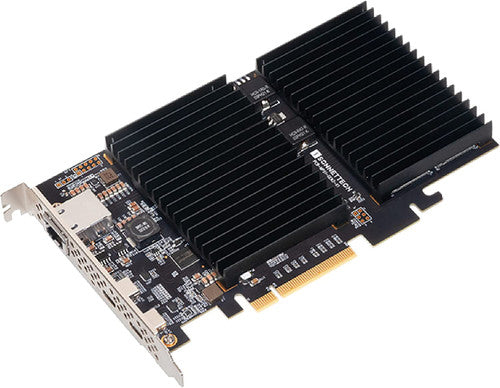 Sonnet McFiver Multifunction adapter card with dual M.2 NVMe SSD slots, 10GbE, and two 10Gbps USB-C Ports Sonnet McFiver Multifunction adapter card with dual M.2 NVMe SSD slots, 10GbE, and two 10Gbps USB-C Ports